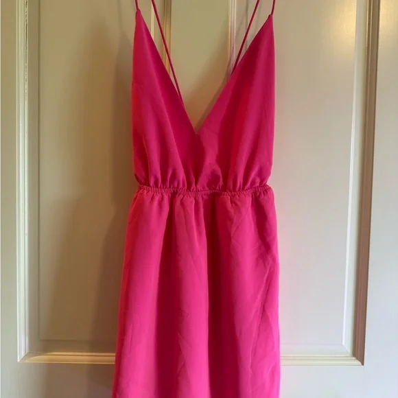 Vibrant Pink Sleeveless Dress - Picture 1 of 3